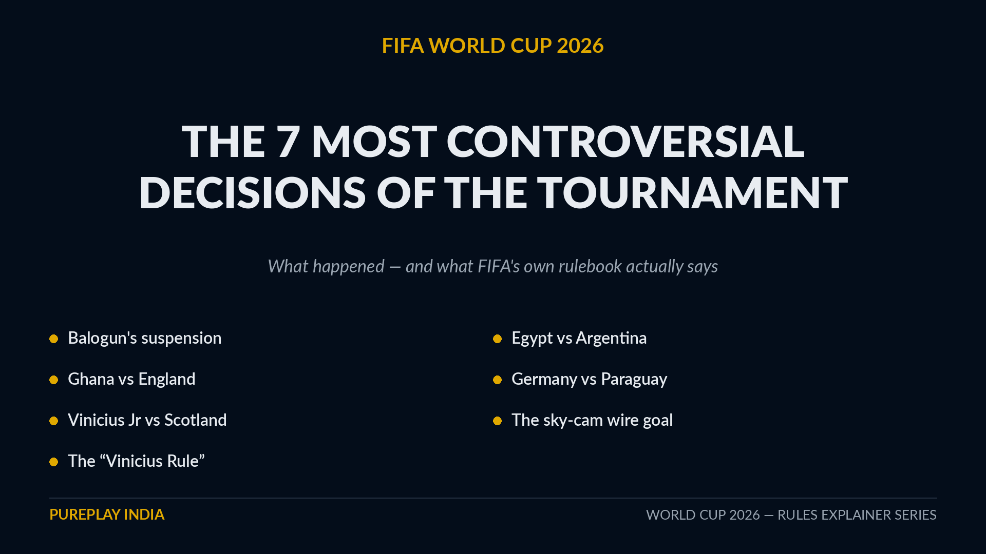 The 7 most controversial decisions of the 2026 FIFA World Cup