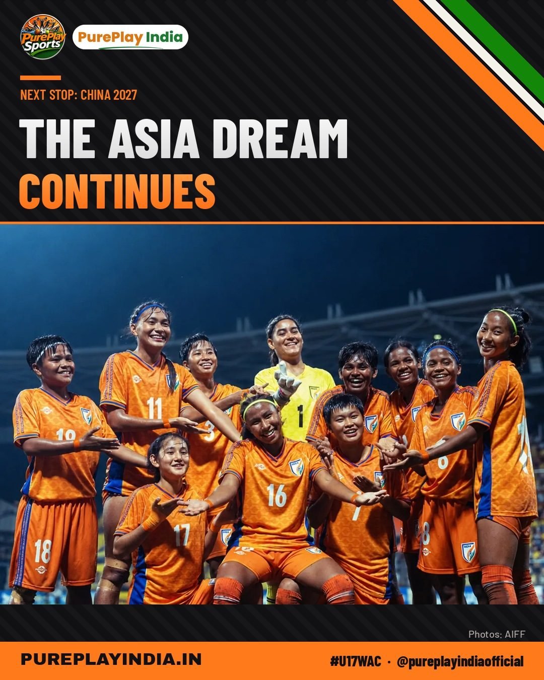 India's Young Tigresses celebrate after beating Malaysia 4-0