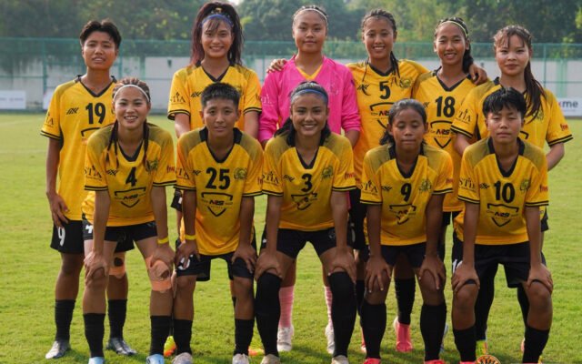 YWC, Manipur starting XI before the Lxme IWL 2 match against Pune Krida Prabhodhini Academy