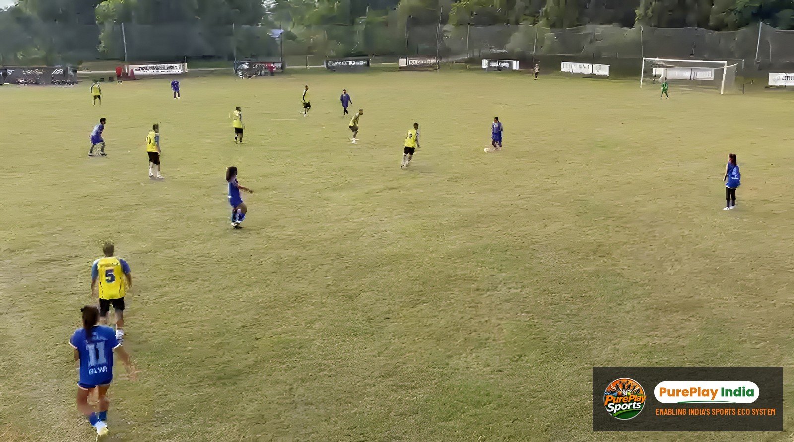 YWC Manipur women's players in action against PurePlay India XI